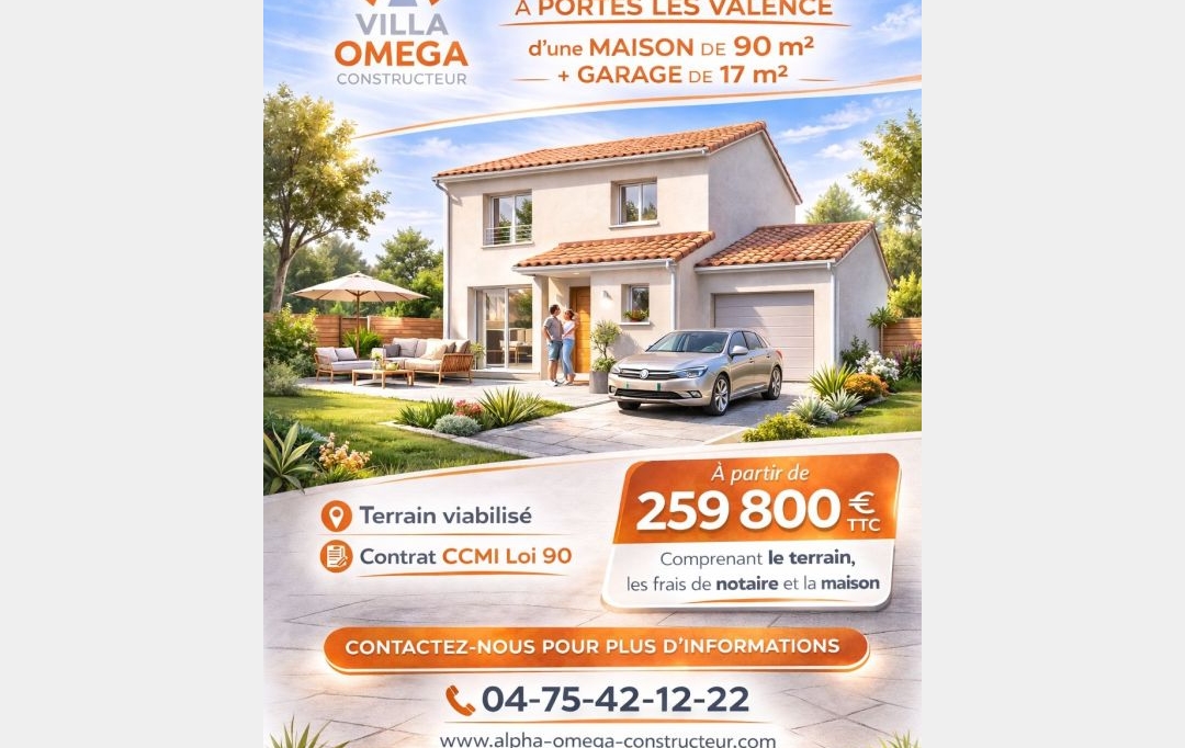 Annonces CHABEUIL : Maison / Villa | PORTES-LES-VALENCE (26800) | 90 m2 | 259 800 &euro; 